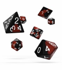 Oakie Doakie Dice RPG Set Glow in the Dark Lava (7)