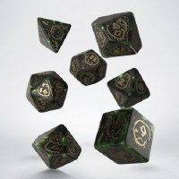 Dragons Bottle Green & Gold RPG Dice Set (7)