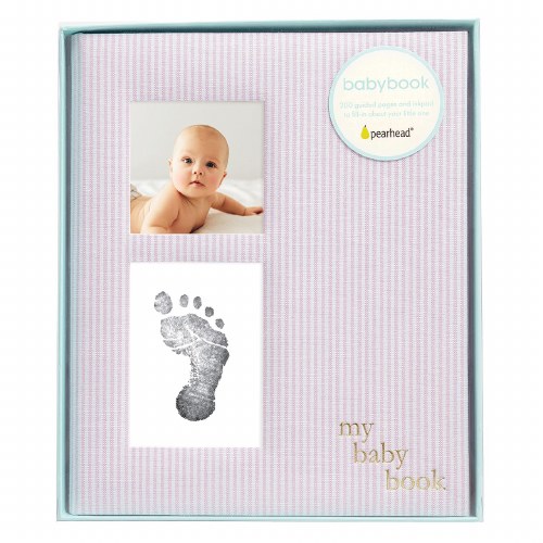 STRIPED BABY BOOK PINK