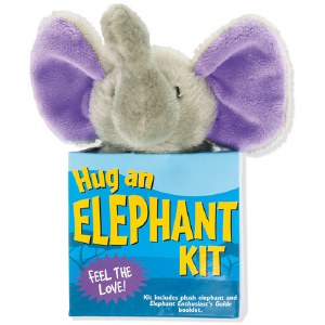 YOUR KIT INCLUDES A PLUSH ELEPHANT AND A ELEPHANT GUIDE