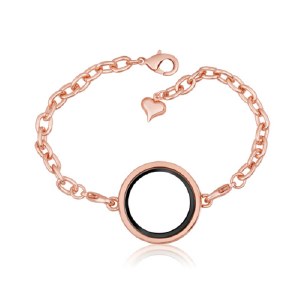 FOREVER IN MY HEART LOCKET BRACELET IN ROSE GOLD
