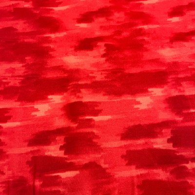100% Cotton with Brush Stroke effect, Red