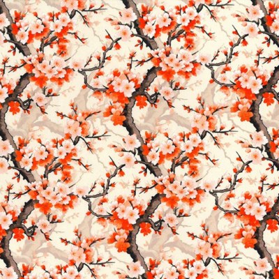 100% Cotton Cherry Blossom