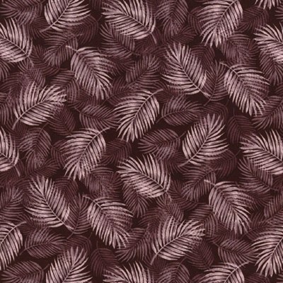 100% Cotton Leaves Maroon