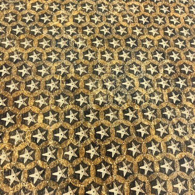 100% Cotton Brown Stars Print