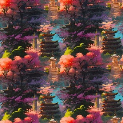 100% Cotton Temple Purple