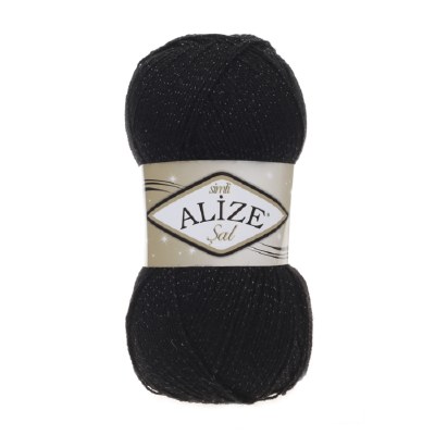 Alize Shimmer 4ply Black