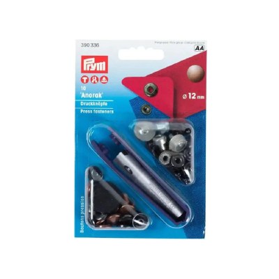 Anorak Snap Fasteners 12mm Brass