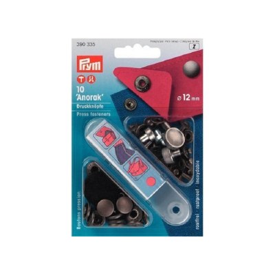 Anorak Snap Fasteners 12mm Gun