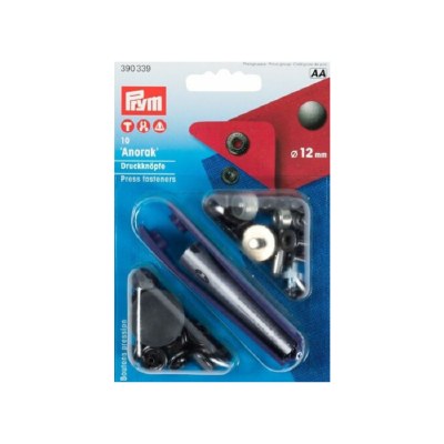 Anorak Snap Fasteners12mm Charcoal