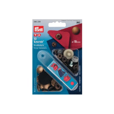 Anorak Snap Fasteners 15mm Brass