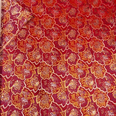 Red Floral Brocade