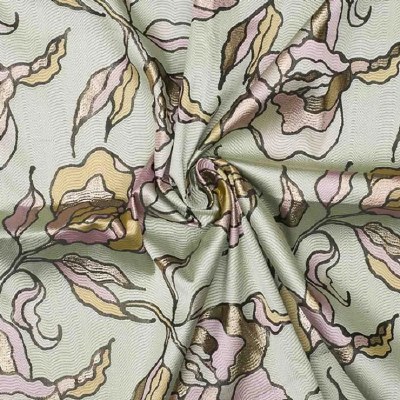 Brocade Matte Floral Green