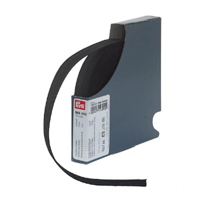 Button hole elastic 18mm blk