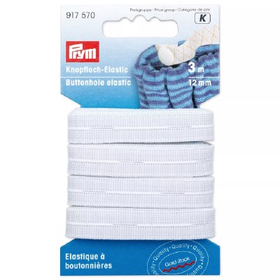 Carded button hole  elastic