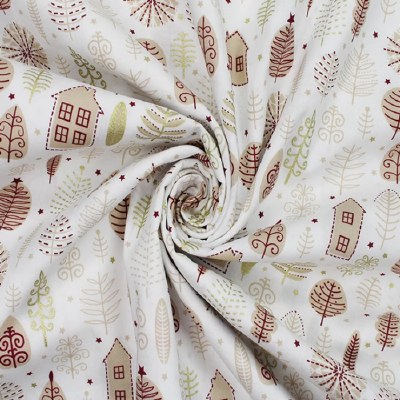 Christmas All Round Metallic Poplin