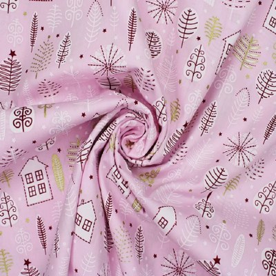 Christmas All Round Metallic Poplin