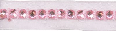 Diamante Sequin Trim Pink