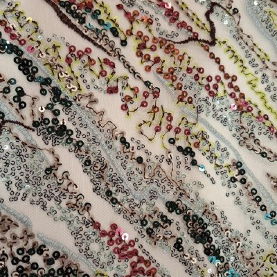 Embroidered Tulle Multi-Coloured 150cm