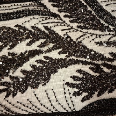 Embroidered Tulle Black 150cm