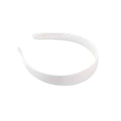 Satin Head Band White