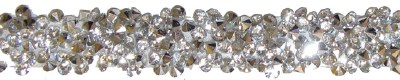 Iron On Trim W Stones Silver