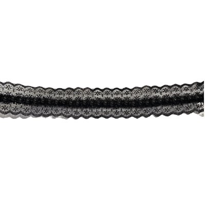 Lace With Pearls Black