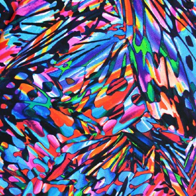Lyrca Stampata Blue Paint
