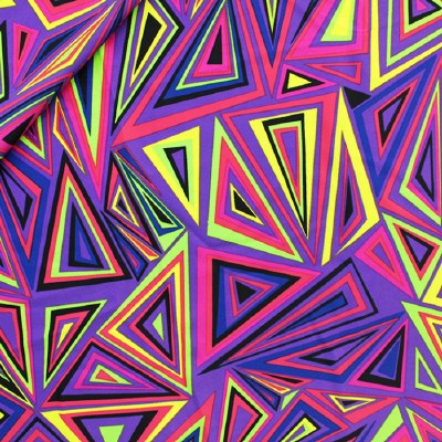 Licra Stampata Triangle Viola