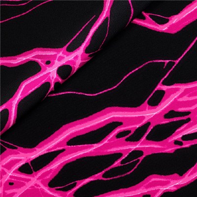 Lycra Neon Fushia Lightning Bolts