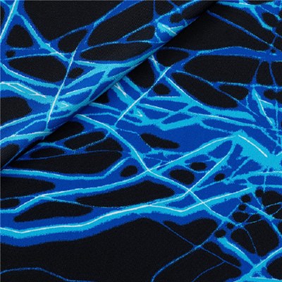 Lycra Neon Royal Lightning Bolts