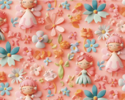 Little Johnny 3D Claymation Coral Flowers