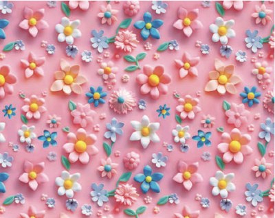 Little Johnny 3D Claymation Pink Flowers