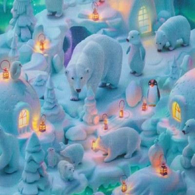 3D Cotton Polar Bears
