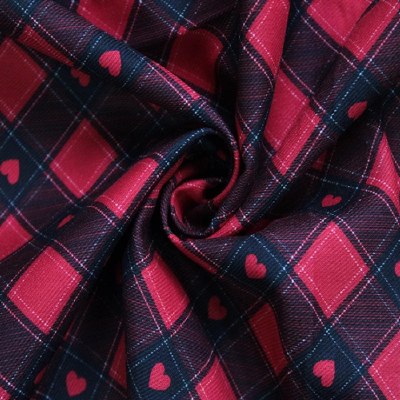 Little Johnny Cotton Viscose Twill Heart Check