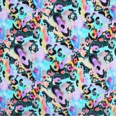Little Johnny Printed Viscose Watercolour Leopard Multi
