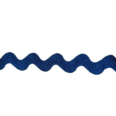 Matallic Ric-Rac Trim Royal