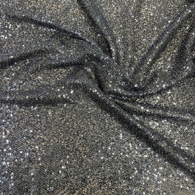 Black Mesh Sequin 100% Nylon