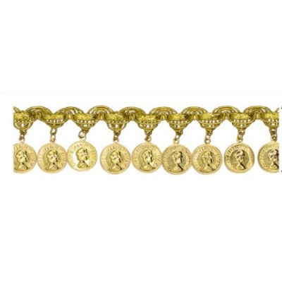 Metalized Coin Fringe Gold