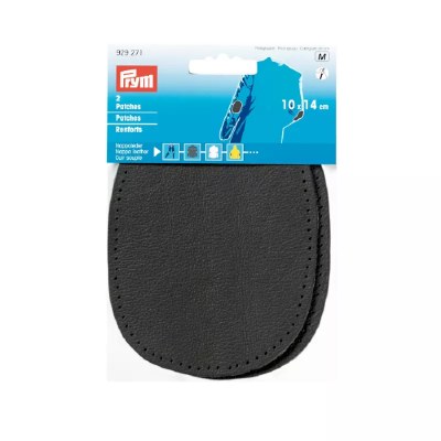 Nappa patches leather d.grey