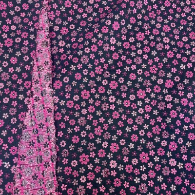Pink Flowers PolyCotton Mix