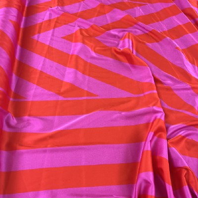 Pink And Red Satin Stripe