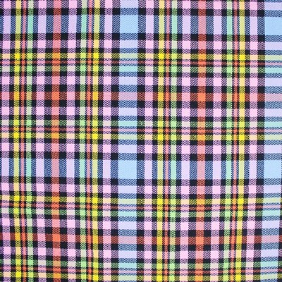 Polyviscose Tartan Black Rainbow