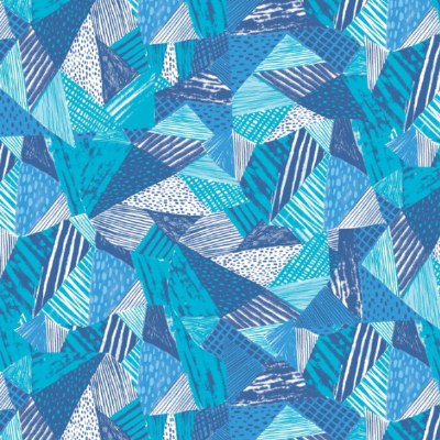 Craft Cotton Dino Blues Abstract