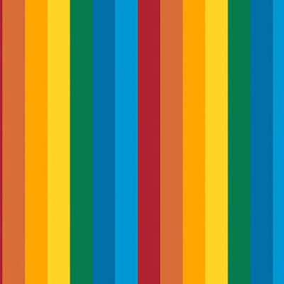 Printed Cotton Rainbow stripe