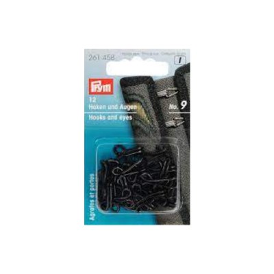 Prym Hooks and Eyes no.12 Black