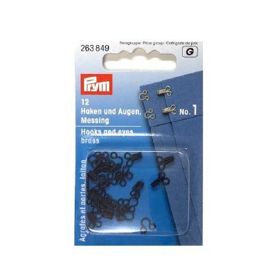 Prym Hooks &amp; Eyes no.1 Black