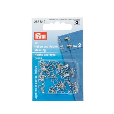 Prym Hooks &amp; Eyes no.2 Silverver