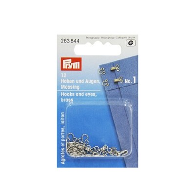 Prym Hooks&amp; eye no.1 Silverver