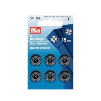 Prym Snap Fasteners 15mm Black